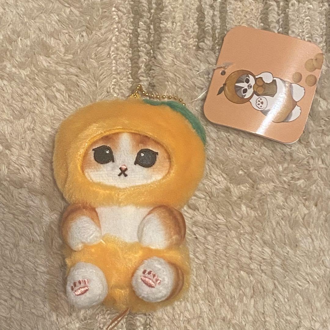 Amazon.co.jp: モフサンド ぬいぐるみキーホルダー みかん オレンジ
